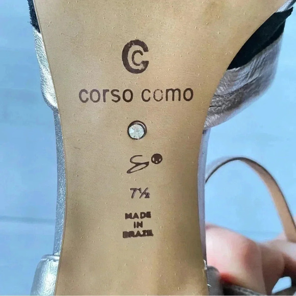 CORSO COMO Heels silver black size 7.5 - Picture 8 of 8